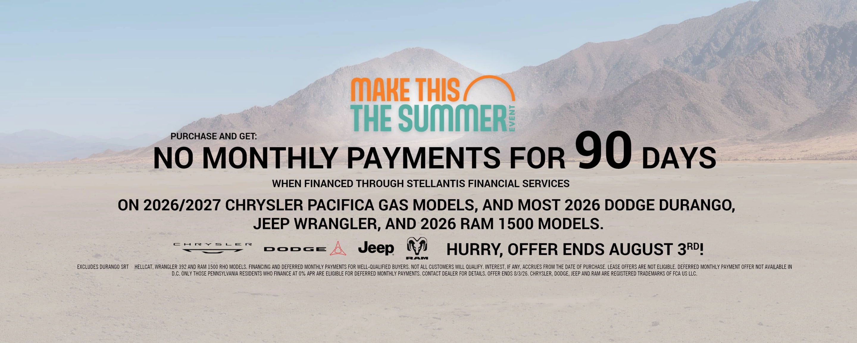 No Monthly Payments for 90 days.